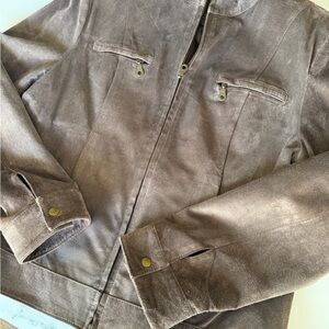 Women’s Brown Suede Leather Jacket